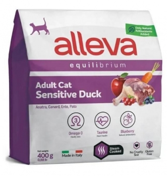 Сухой корм Alleva Equilibrium Sensitive Adult Cat Duck для взрослых кошек с чувствительным пищеварением (Утка)